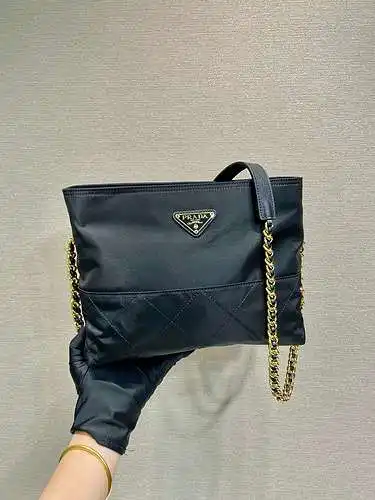 Bolso de cadena prada, bolso de mujer prada, bolso de bolso prada, cuero superior importado, grabado