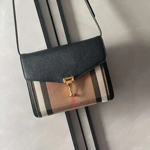 Bolso de burberry, bolso de Sra. burberry, bolso de hombro de burley, cuero de alta calidad importad