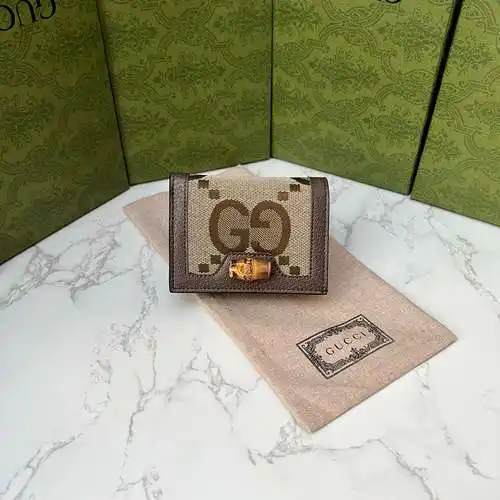 Billetera de clip corto gucci, bolso de mujer gucci, bolso gucci, bolsa de regalo de entrega de alta