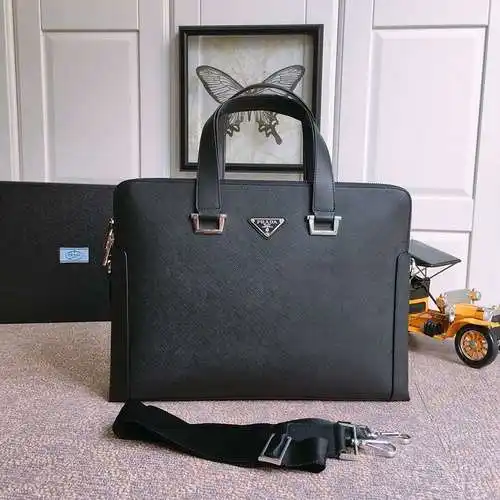 Maletín prada, bolso Prada para hombres, bolso prada, cuero de alta calidad importado, imitación de 