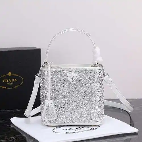 Bolsa de cubo de prada, bolsa de mujer prada, bolsa de hombro prada, bolsa de regalo de entrega de a
