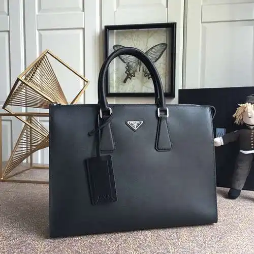 Maletín prada, bolso Prada para hombres, bolso prada, réplica original de alta gama de cuero de prim