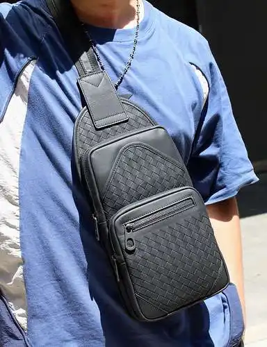 Bolsa de pecho bv, bolsa de hombre baodie, bolsa de hombro baodie, piel de vaca original importada, 