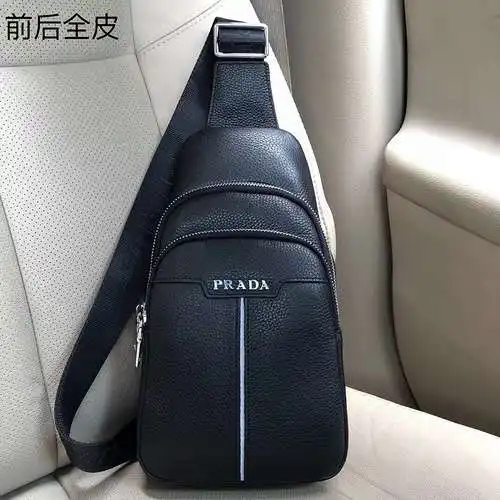 Bolsa de pecho prada, bolsa para hombres prada, bolsa de hombro prada, bolsa de regalo de entrega de