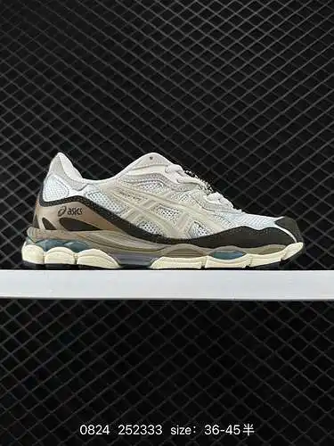 6 ASICS / ASICS gel - nyc parte superior de malla transpirable con un nuevo material de cuero sintét