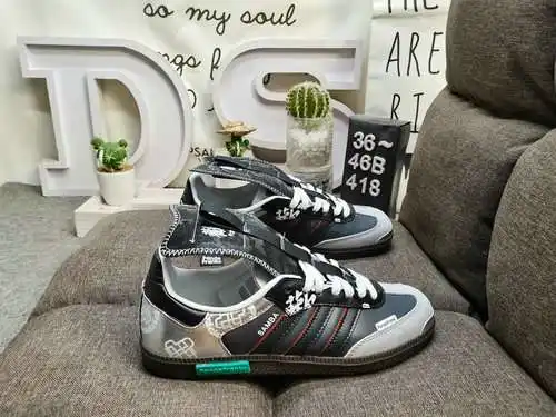 418d empresa ad original Samba og retro clásico zapato de pizarra ligera ig1024 blanco y verde goza 
