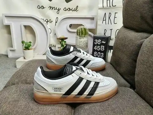 803dadidas / cuero de terciopelo hecho con material superior de cuero de fibra ecológica, plantilla 