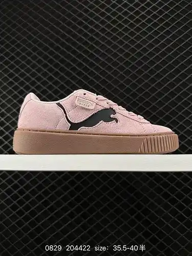 Plataforma de terciopelo Puma pastel de esponja de suela gruesa de Rihanna dorada casual zapatos de 
