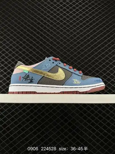 Cuatro zapatillas deportivas neutrales Black Wukong Nike SB Dunk Low pro zapatillas retro paneles au