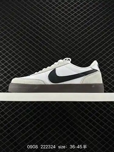 Dos pares de zapatos de tablero retro de costura de cuero jcrew x NK killshot II hf4 están hechos de