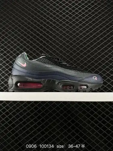7 corteiz x NK Air Max 9 colabora en zapatillas de cojín de aire retro y cómodo polvo negro fb279 a 