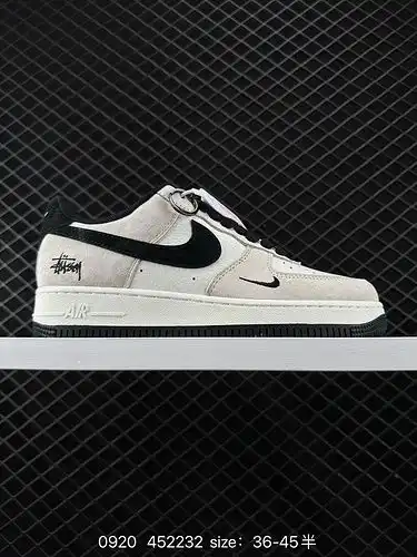 1D60G limited edition overseas release company level Nike Air Force 1D x2C70G7 Low Stusey co branded