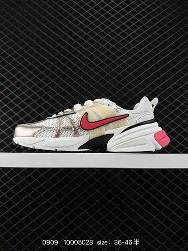 1D40G Nike V2CK RUN Running Shoes Retro Trend Mesh Breathable Sports Shoes Grey Silver Tight Upper M
