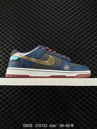 1D60G Nike Dunk Low Black Myth Wukong Xiangyun Dragon Pattern Retro Versatile Low Top Board Shoes fo