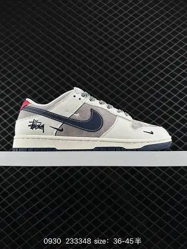 El 2c40g Stussy x nike dunk SB Low Stussy x Nike SB Low Cut se une al cuerpo del zapato negro de tre
