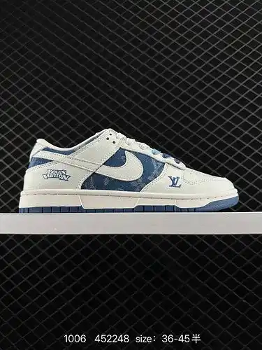 Lanzamiento limitado de moda en el extranjero 2c40g Nike SB Dunk Low LV firma conjunta beige Blue Pr