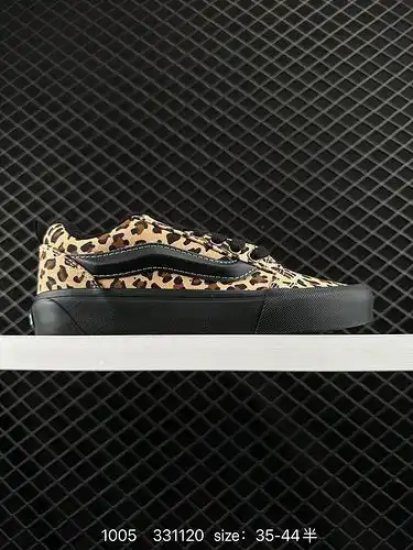 1d0g0g VANS KNU skool estampado de leopardo negro puro VANS el elemento negro estampado de leopardo 