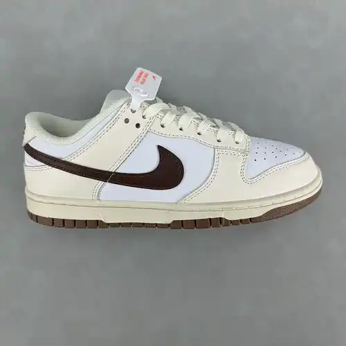 1d30g nike dunk cuero sintético antideslizante de parte baja zapatos femeninos blancos, beige y marr