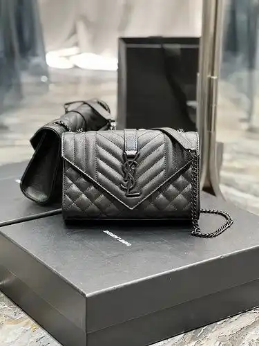 Bolsa de sobres ysl bolsa de mujer Saint Laurent bolsa de regalo de entrega de alta calidad de cuero