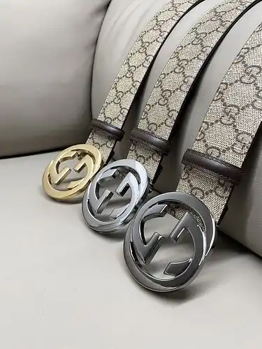 Gucci Belt wholesale Gucci Men 's Belt wholesale original Leather Materials SPOT promocional ancho 3
