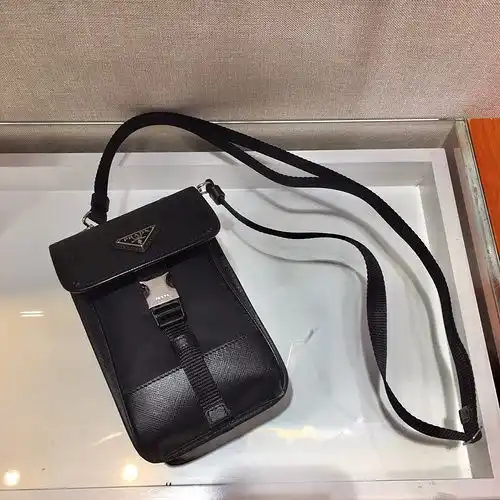 Bolsa de teléfono móvil Prada bolsa de ropa masculina Prada bolsa de regalo de entrega de alta calid