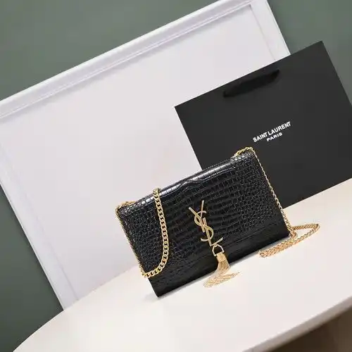 Bolsa de cadena ysl bolsa de mujer Saint Laurent bolsa de regalo de entrega de alta calidad de cuero