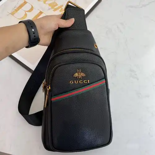 Bolsa de pecho GCI UCCI bolsa de hombre Gucci bolsa de regalo de entrega de alta calidad de cuero de