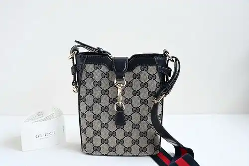 Gucci Bucket Bag Gucci Women 's Bag Gucci swallow Bag importó cuero de alta calidad de alta gama reg
