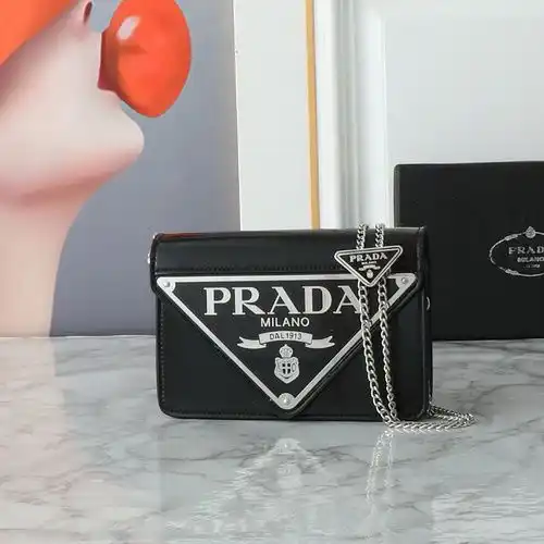 Bolsa de cadena Prada bolsa Prada bolsa Prada bolsa de regalo de entrega de alta calidad de piel de 