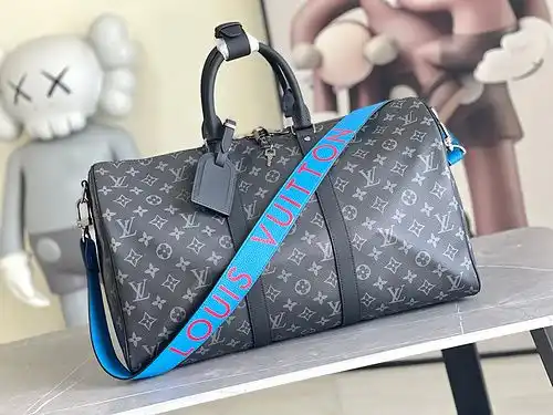 Bolso de viaje LV Louis Vuitton bolso de regalo de entrega grabado de alta gama de cuero superior im