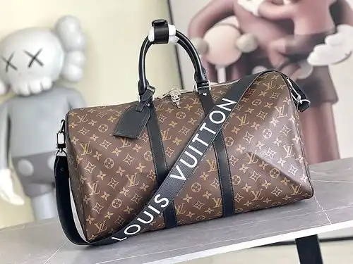 Bolso de viaje LV Louis Vuitton bolso de regalo de entrega grabado de alta gama de cuero superior im