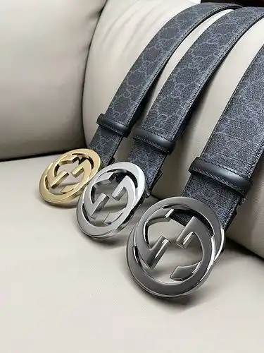 Gucci Belt wholesale Gucci Men 's Belt wholesale original Leather Materials SPOT promocional ancho 3