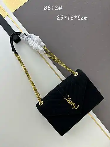 Bolsa de sobres ysl bolsa de mujer Saint Laurent bolsa de regalo de entrega de alta calidad de cuero