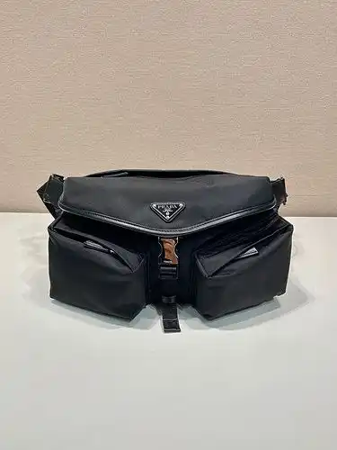 Bolsa de hombro Prada bolsa de hombre Prada bolsa de regalo de entrega grabada de alta gama de cuero