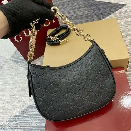 Bolsa de cadena Gucci bolsa de mujer Gucci bolsa de regalo de entrega grabada de alta gama de cuero 