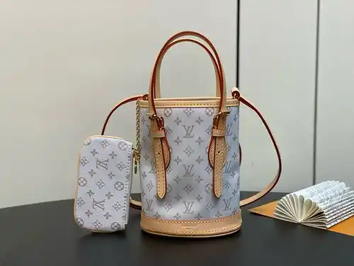 Bolsa de barril LV bolsa de mujer LV bolsa de hombro LV importada bolsa de regalo de entrega grabada