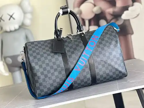 Bolso de viaje LV Louis Vuitton bolso de regalo de entrega grabado de alta gama de cuero superior im
