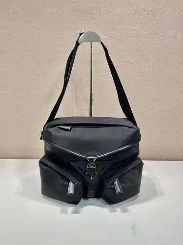 Bolsa de hombro Prada bolsa de hombre Prada bolsa de regalo de entrega grabada de alta gama de cuero