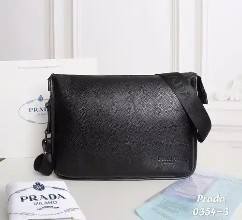 Bolsa de hombro Prada bolsa de hombre Prada bolsa de regalo de entrega de alta calidad de piel de va