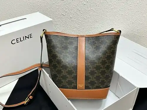 Paquete de cubo Celine bolso Celine bolso femenino Celine bolso de regalo importado original de cuer