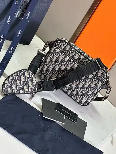 Bolsa de silla de montar Dir Dior bolsa de hombre Dior bolsa de regalo de entrega grabada de alta ga