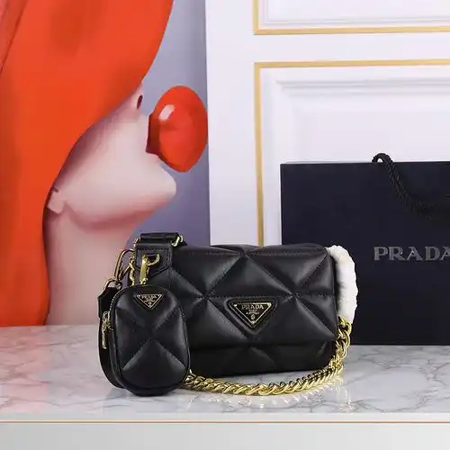 Bolsa de cadena Prada bolsa Prada bolsa Prada bolsa de regalo de entrega de alta calidad de cuero de