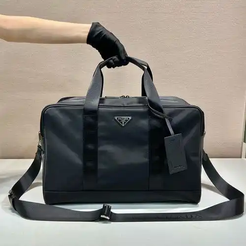 Bolsa de viaje Prada bolsa de regalo de entrega grabada de alta gama de cuero original de primera cl