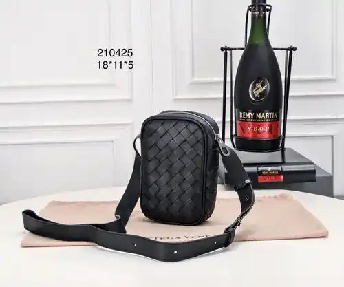 BV bolso de hombro único baodie bolso masculino baodie bolso diagonal importado cuero de vaca origin