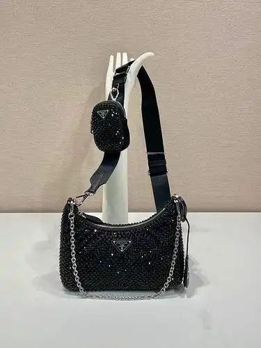 Bolsa de hombro Prada bolsa de mujer Prada bolsa de regalo de entrega grabada de alta gama de cuero 