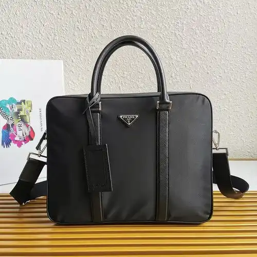 Maletín Prada bolso Prada bolso masculino Prada bolso importado cuero de vaca original bolsa de rega