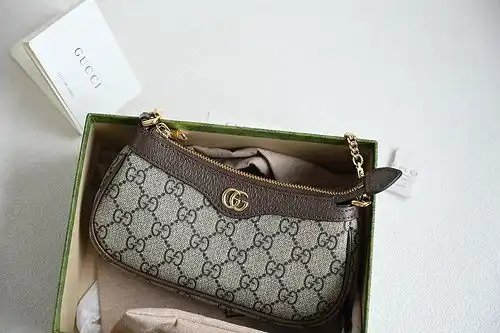 Bolso axilar Gucci bolso femenino Gucci bolso corredizo importado cuero de vaca original bolsa de re