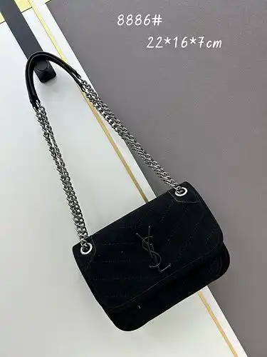 Bolsa de cadena ysl bolsa de mujer Saint Laurent bolsa de regalo de entrega de alta calidad de cuero