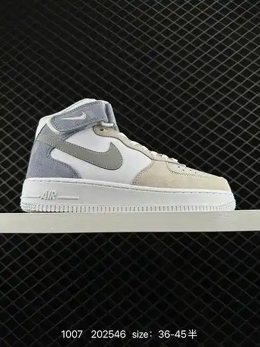 2c30g Nike Air Force 1D Mid 0g7 piel volcada Air Force no1 zapatos de tablero casual originales piel