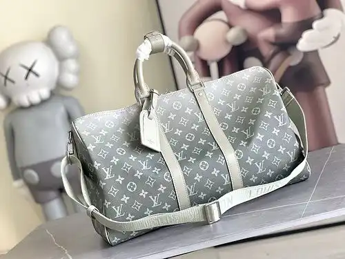 Bolso de viaje LV Louis Vuitton bolso de regalo de entrega grabado de alta gama de cuero superior im